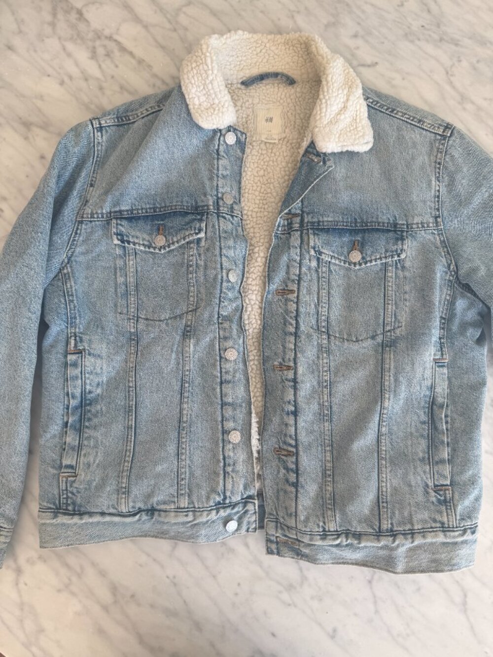 H&M Mens Denim Jacket with Cozy Lining XL - Picture 2 of 6
